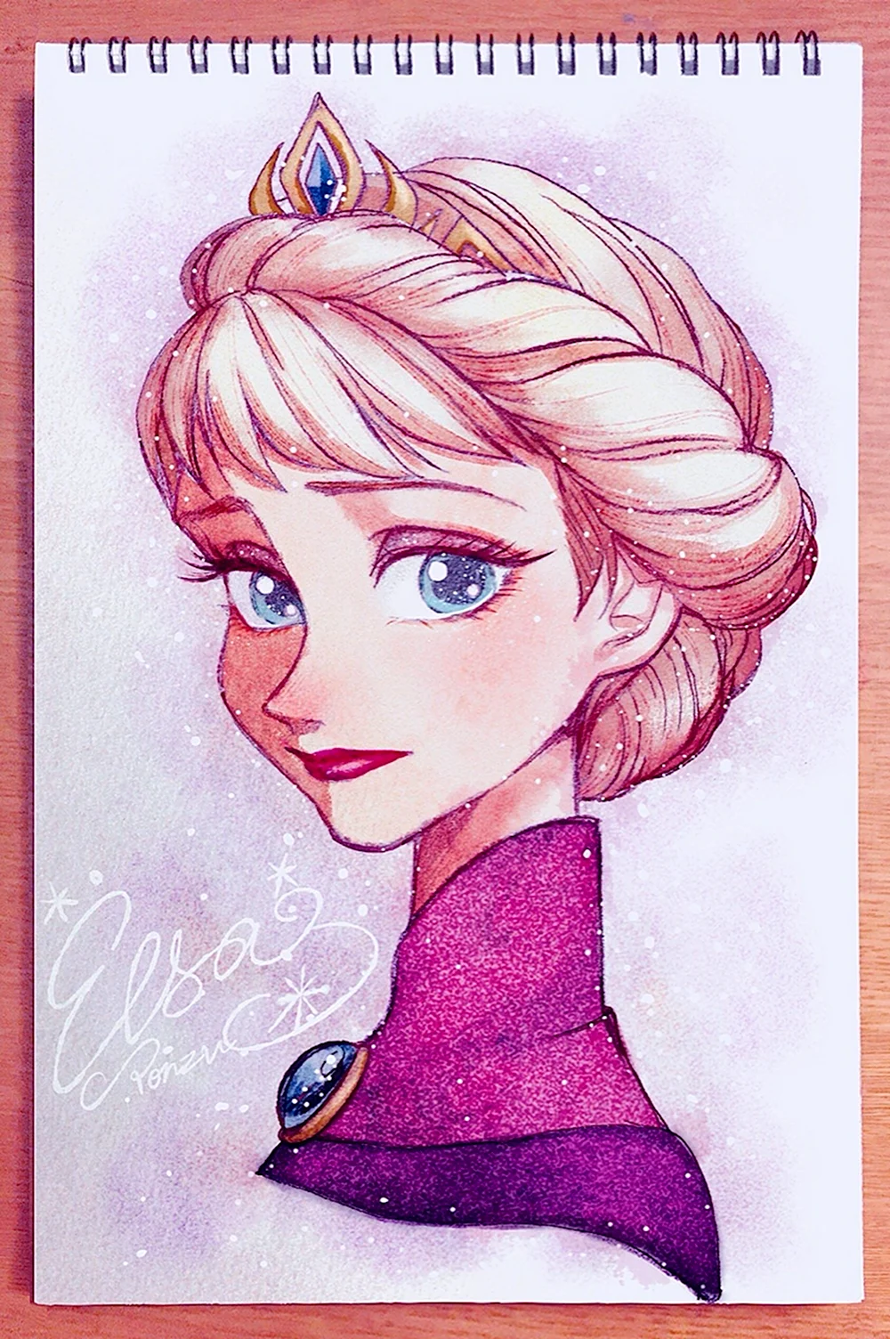 Принцессы Disney рисунки Эльза