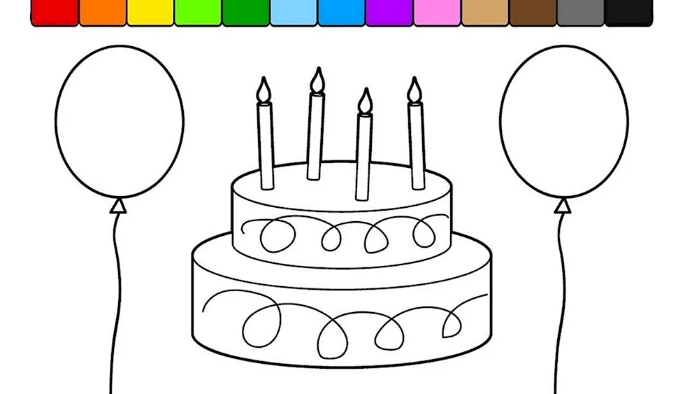 Простые рисунки на день рождения