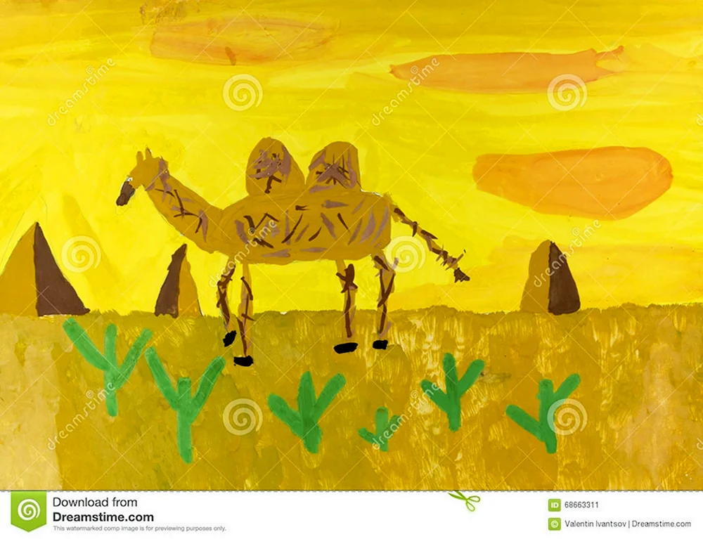 Пустыня рисование для детей