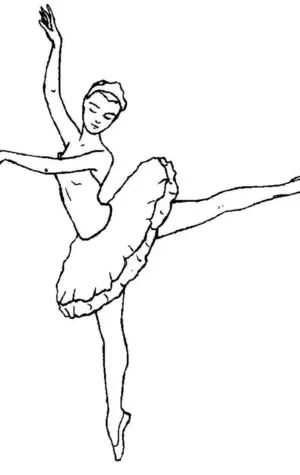 Раскраска балерины