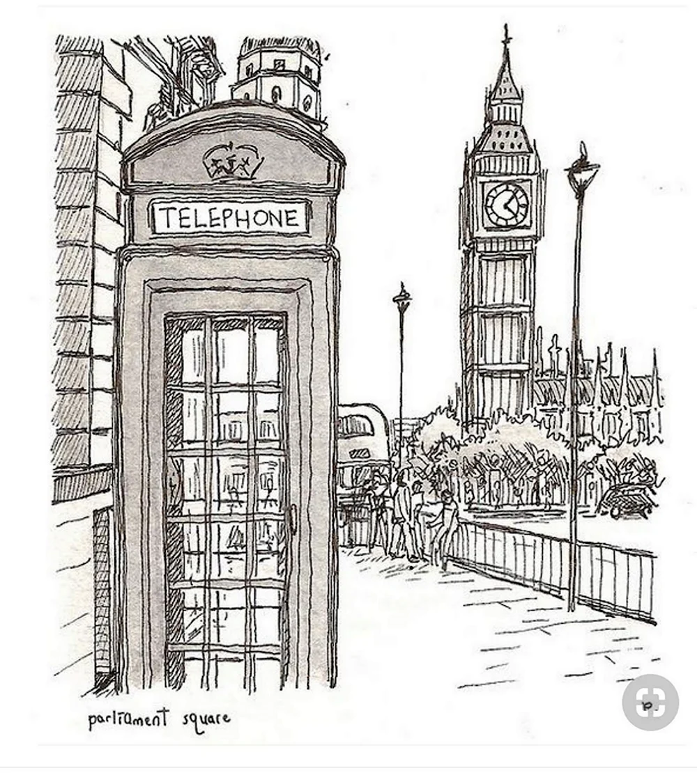Раскраска Биг Бена в Лондоне