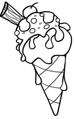 Раскраска Ice Cream мороженщик