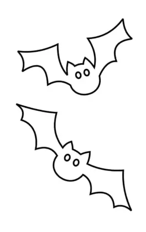 Раскраска Хэллоуин для детей летучая мышь