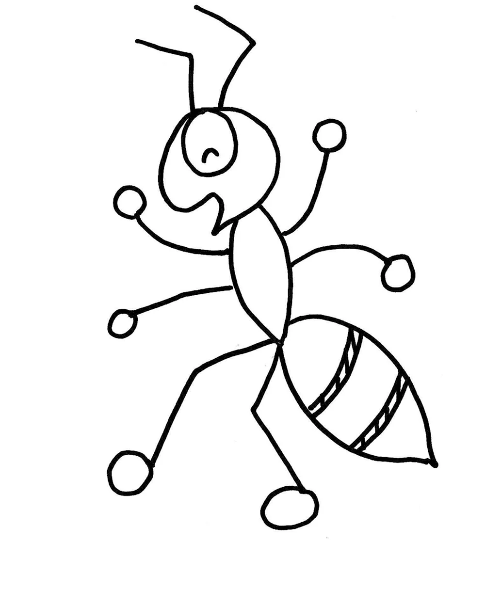 Раскраска муравей для детей 5-6 лет