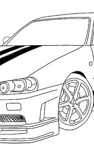 Раскраска Nissan Skyline r34