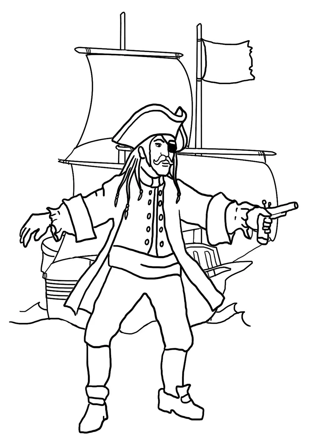 Раскраска пираты