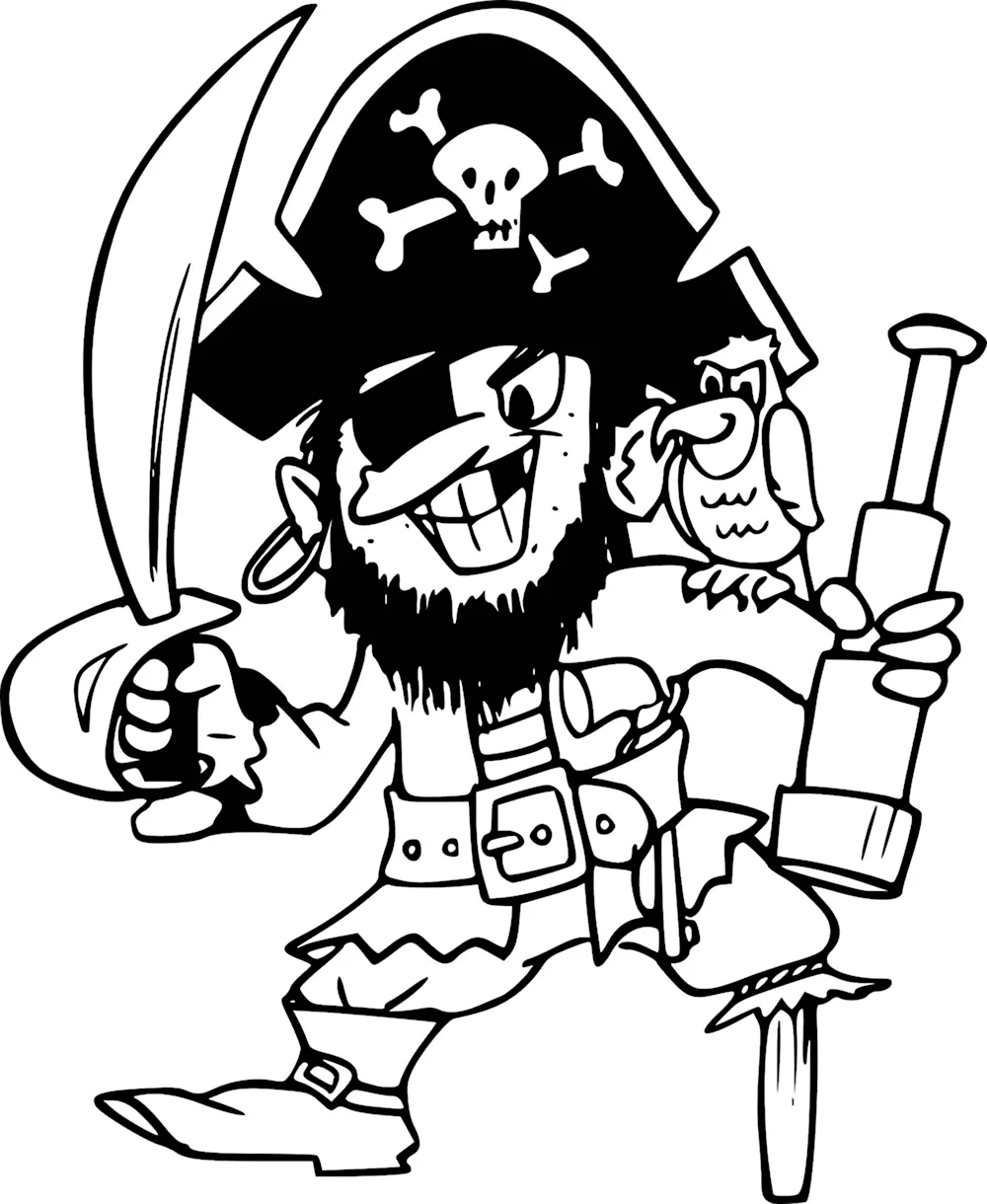Раскраска пираты