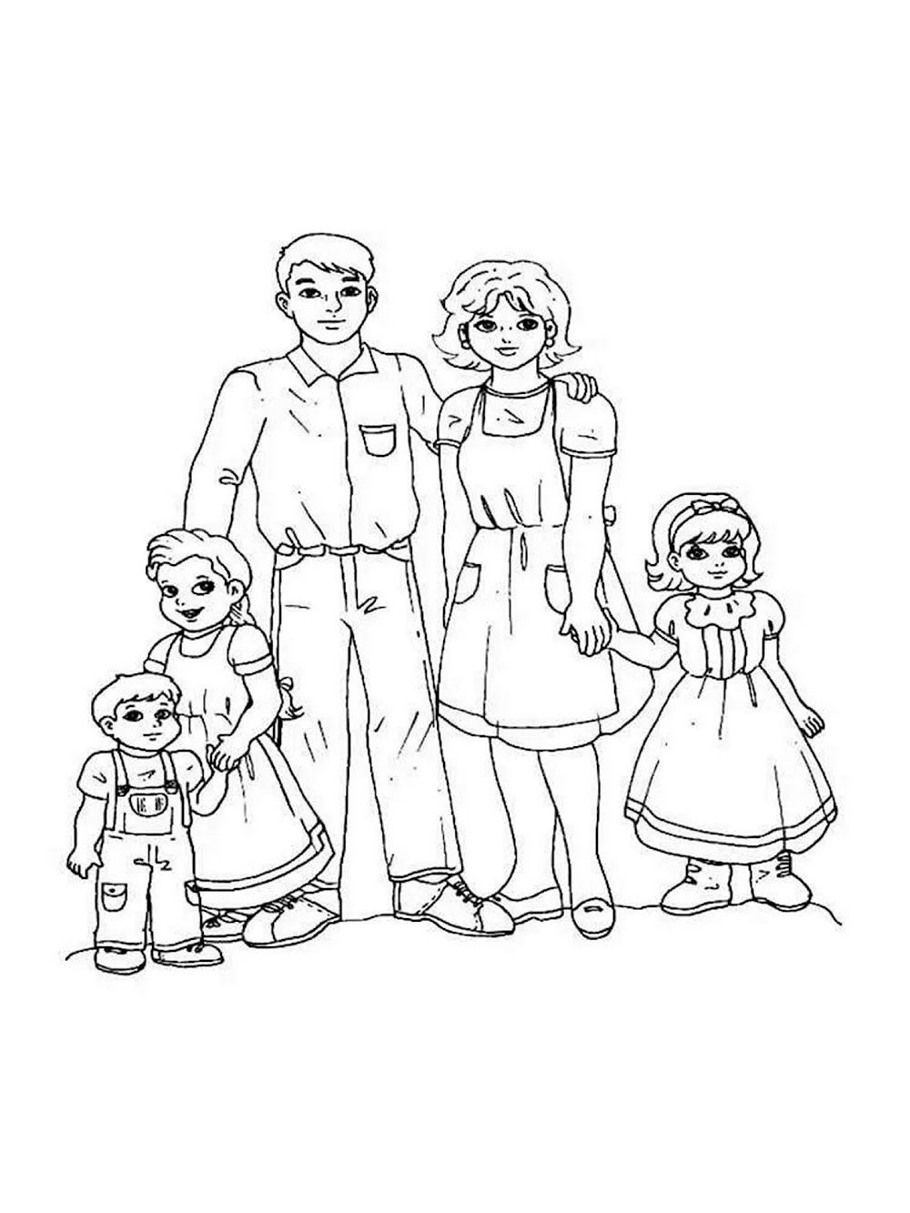Раскраска семья