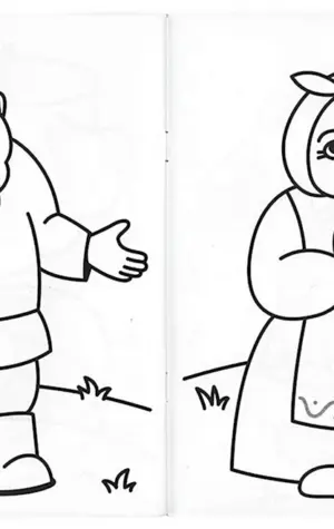 Раскраска сказки Курочка Ряба для детей 2-3 лет