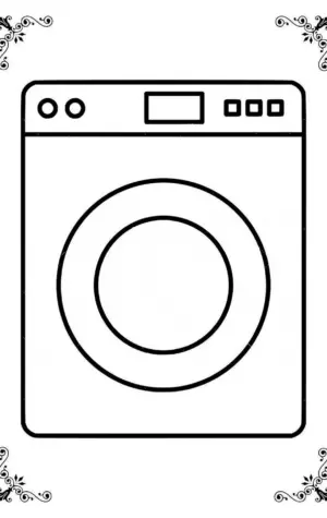 Раскраска стиральная машина Индезит