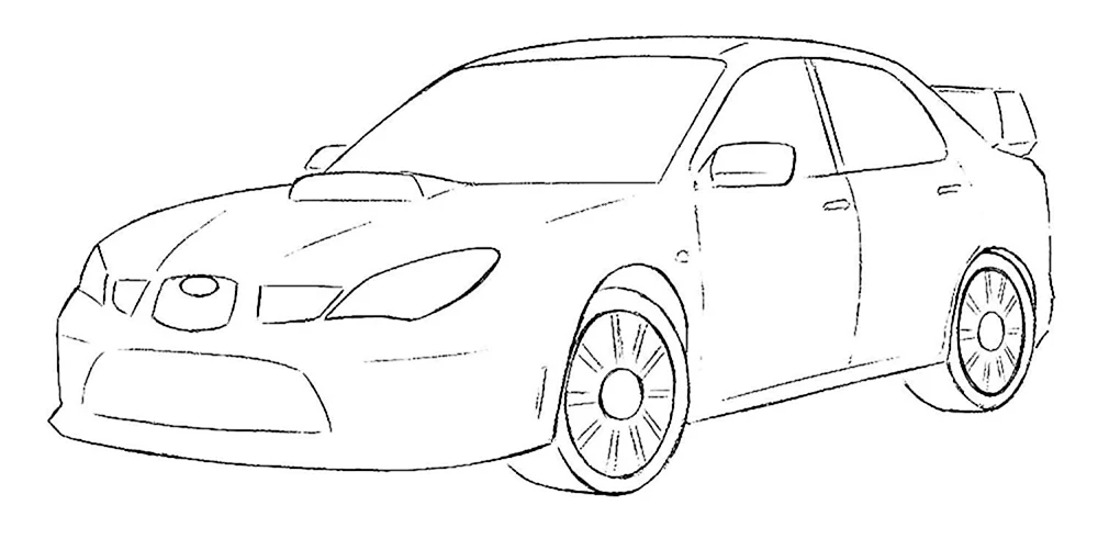 Раскраска Subaru Impreza WRX STI