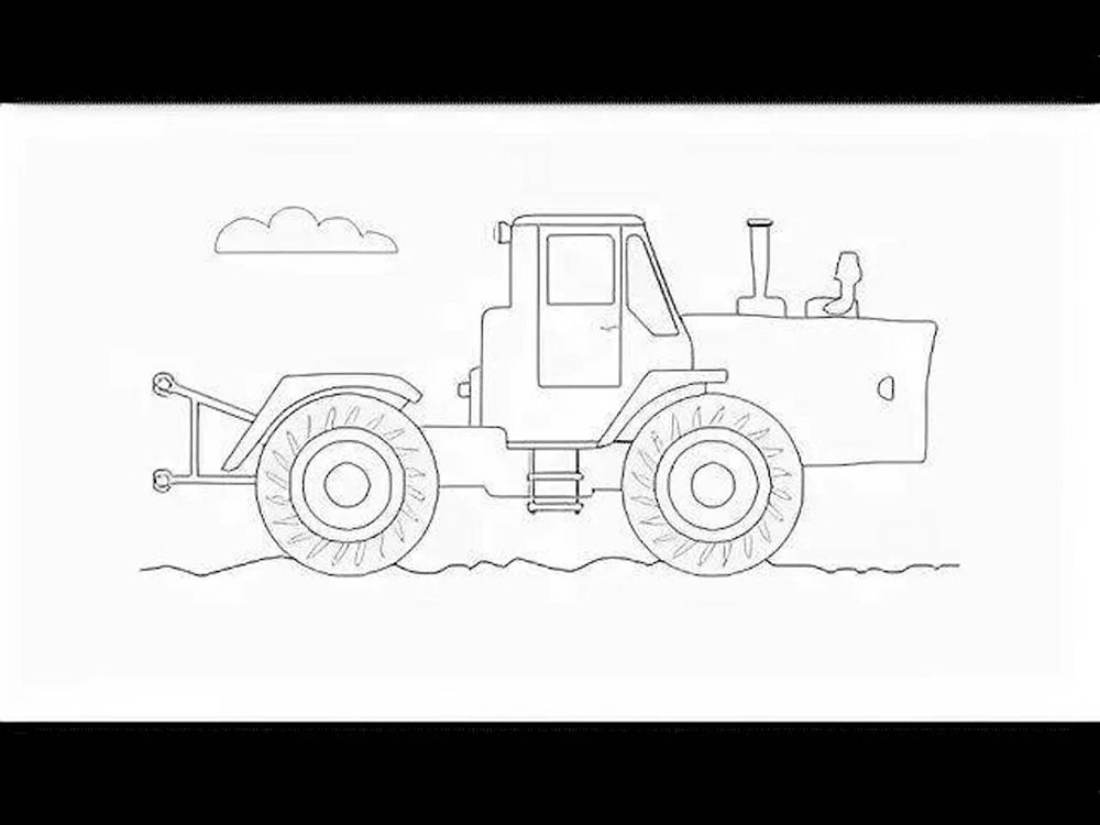 Раскраска трактор т 150