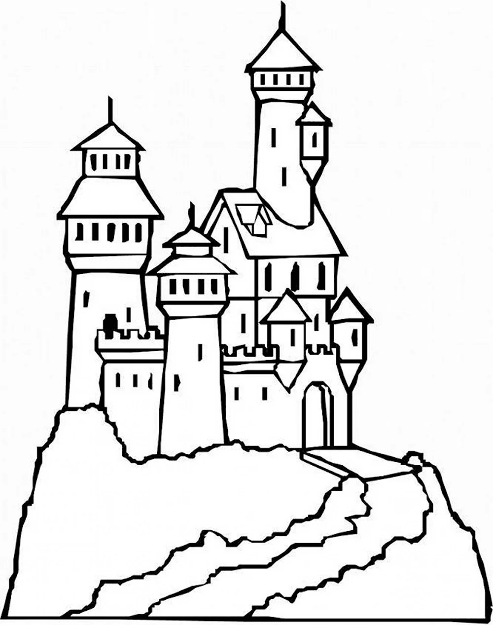 Раскраска замок