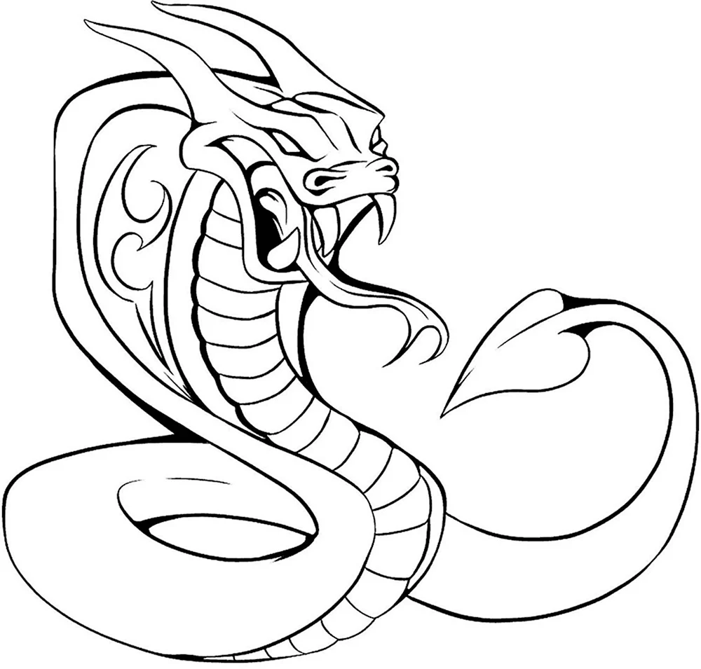 Раскраска змея Аспид
