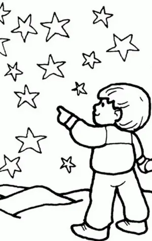 Раскраска звездное небо для детей
