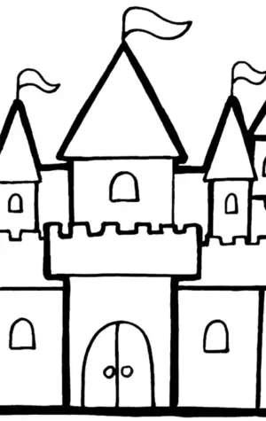 Раскраски домики и замки