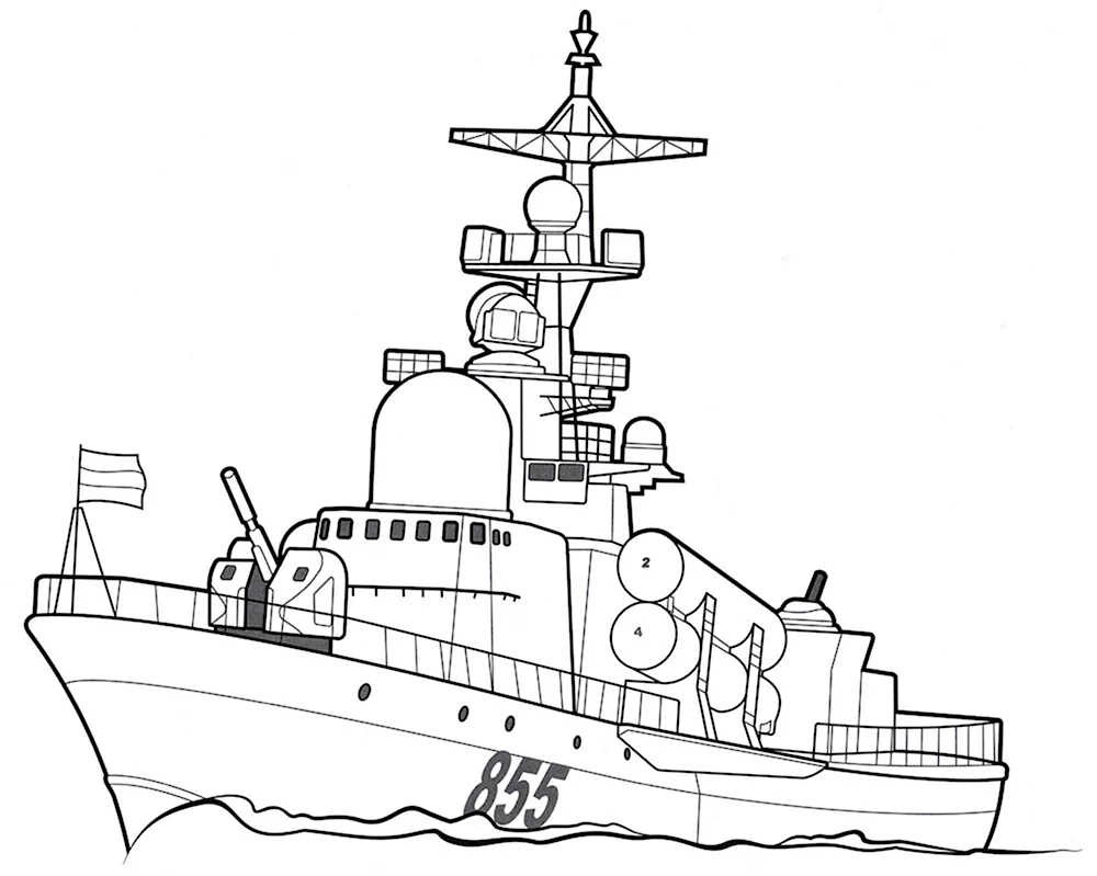 Разукрашки военные корабли