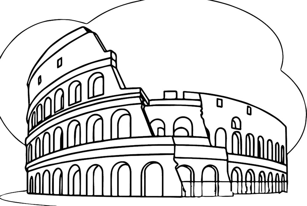 Рим Рим амфитеатр Колизей раскраска