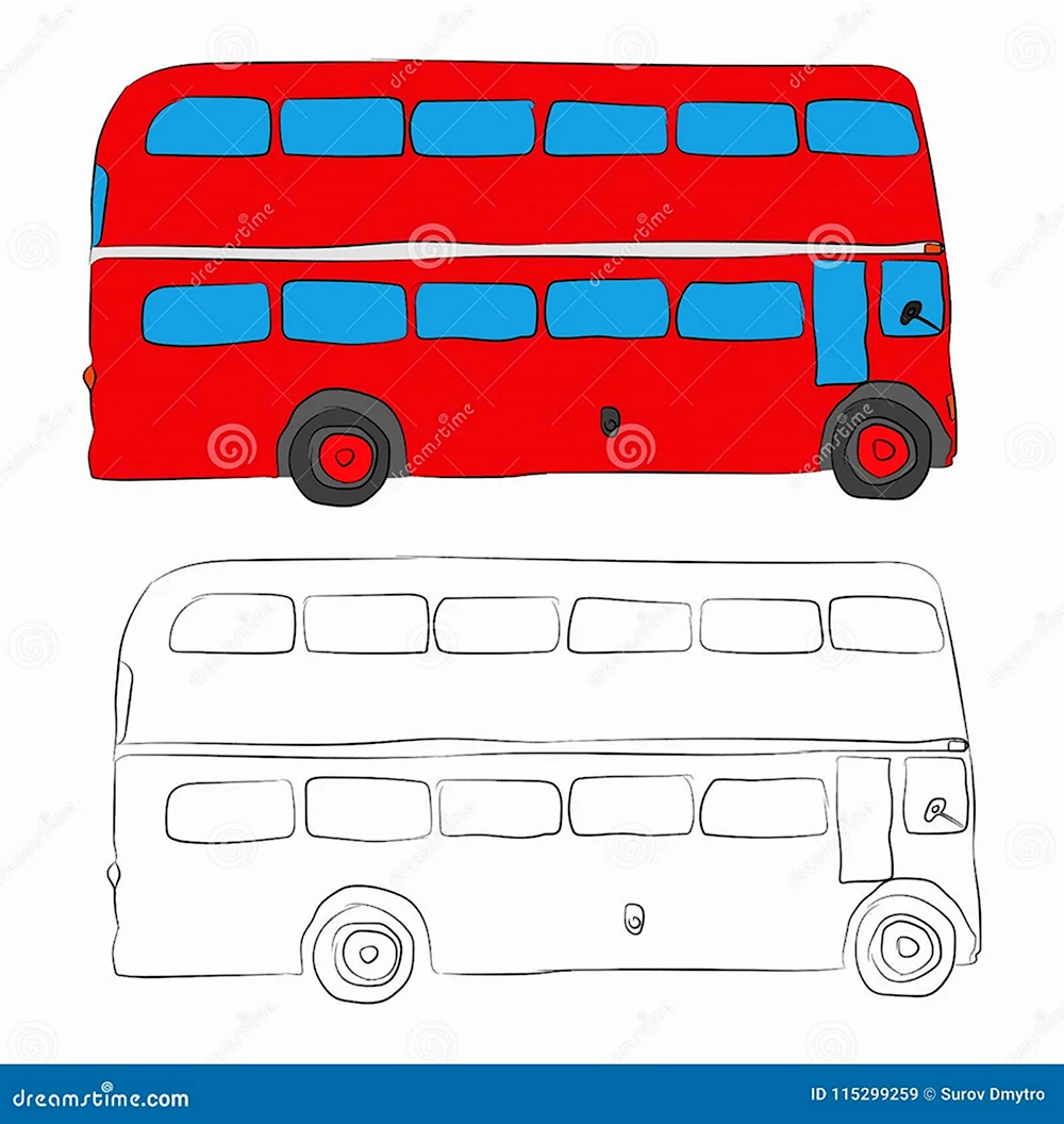 Рисование английский автобус