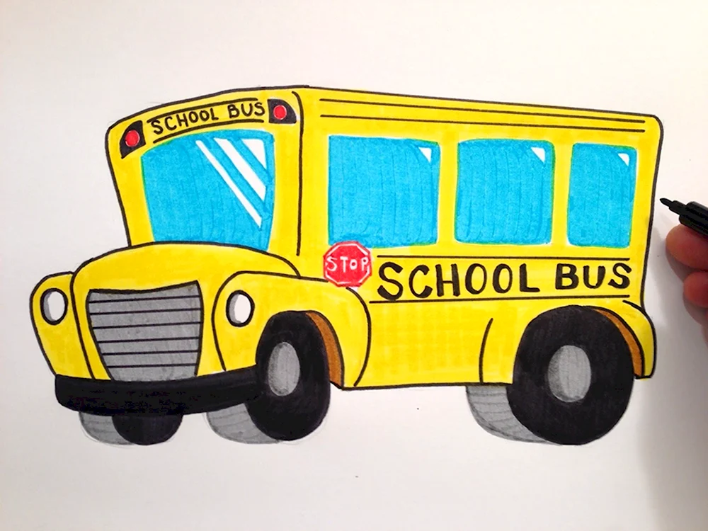 Рисование автобус