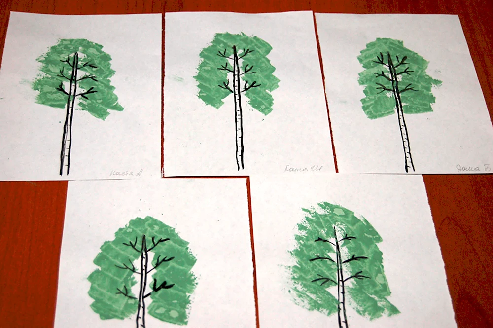 Рисование дерева в средней группе