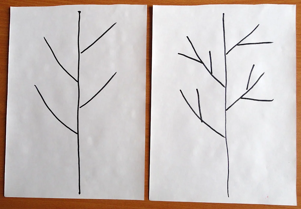 Рисование дерево в младшей группе
