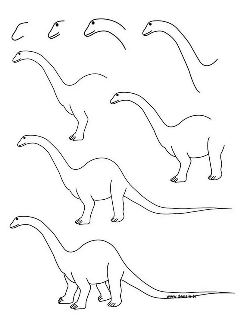 Рисование динозавров