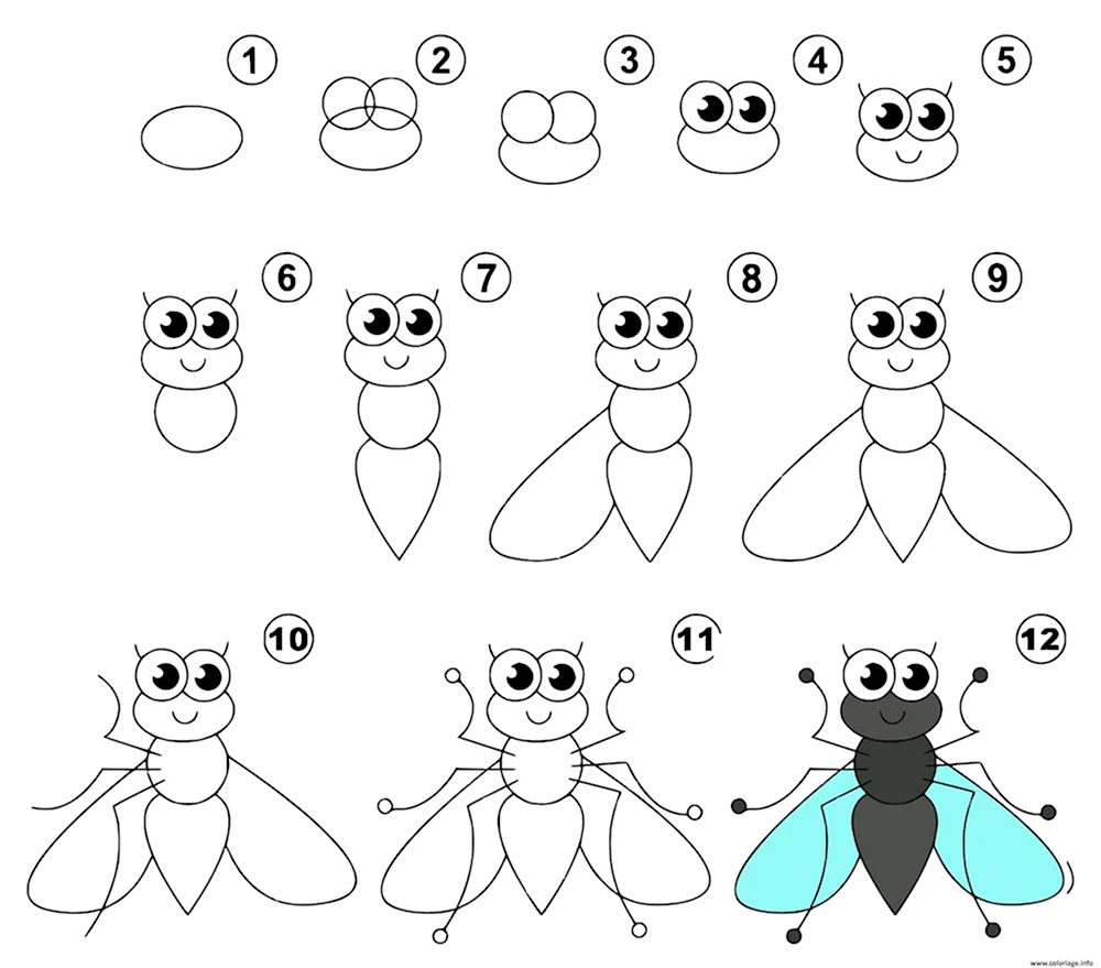 Рисование для детей муху