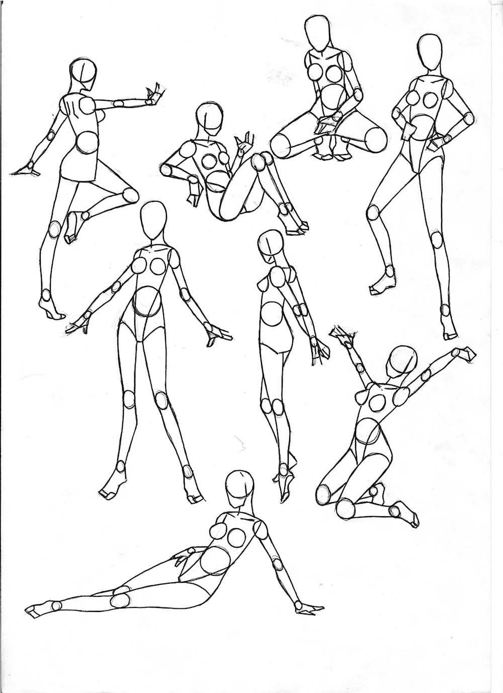 Рисование фигуры человека в движении