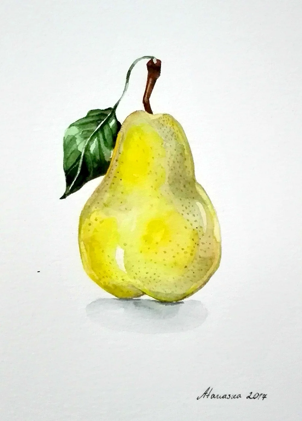 Рисование фруктов акварелью