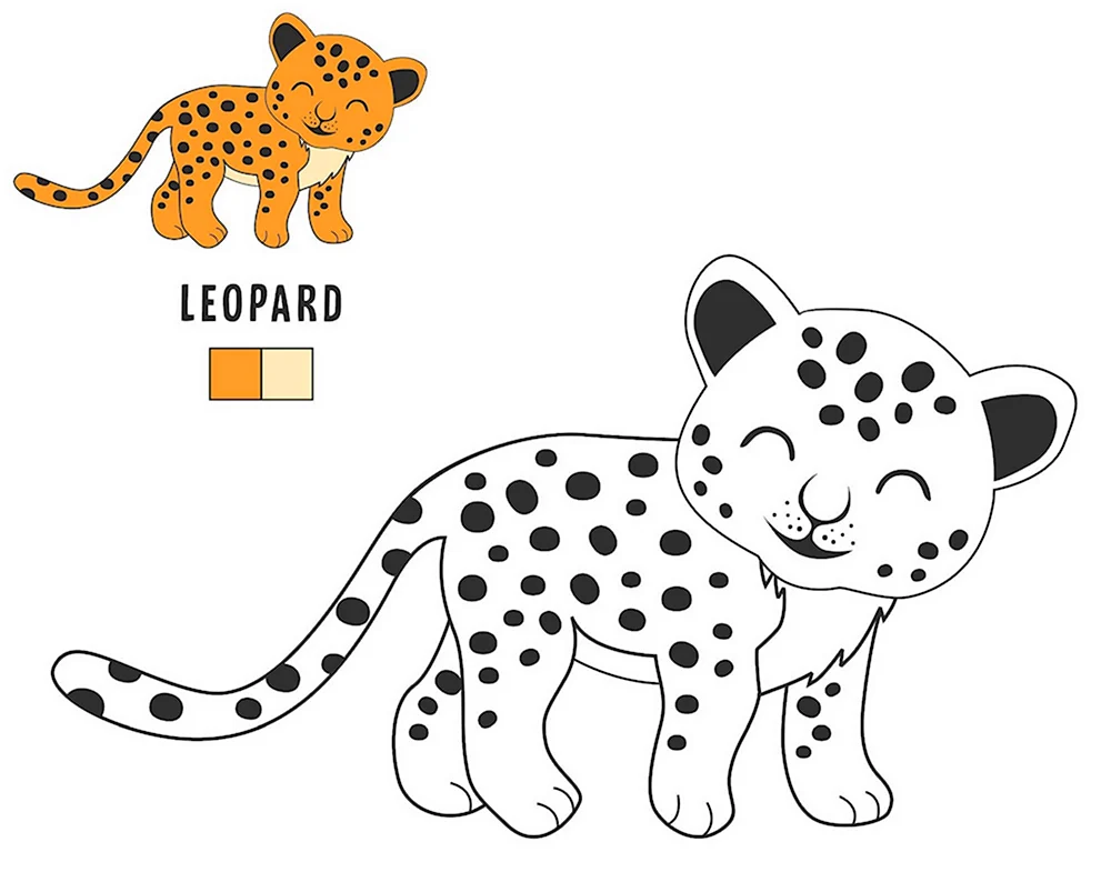 Рисование гепарда для детей