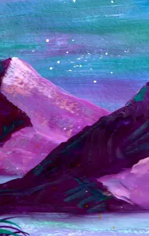 Рисование гуашью горы