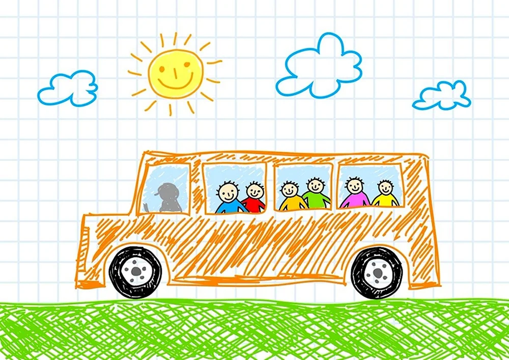 Рисование карандашами автобус старшая группа
