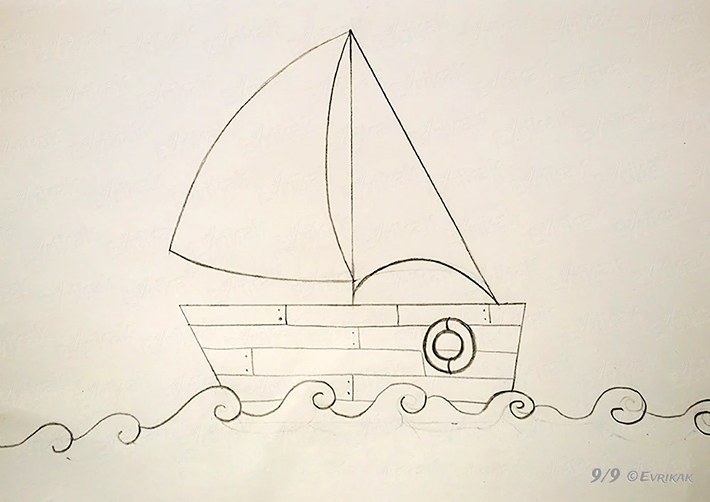 Рисование кораблик