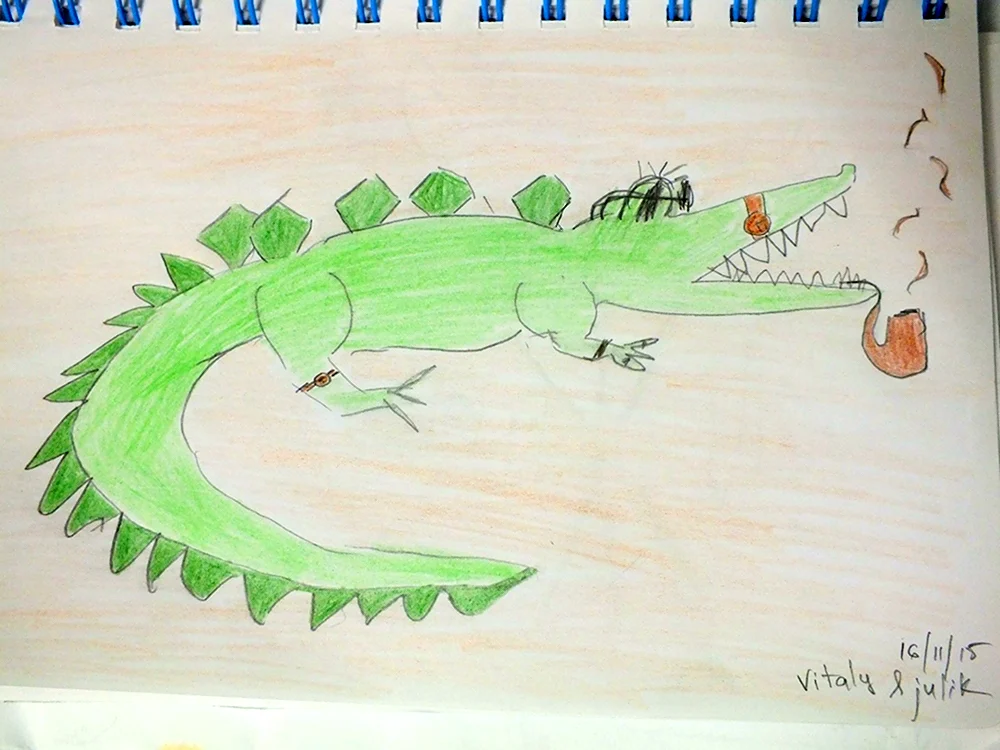 Рисование крокодила в подготовительной группе