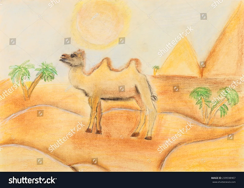 Рисование на тему пустыня
