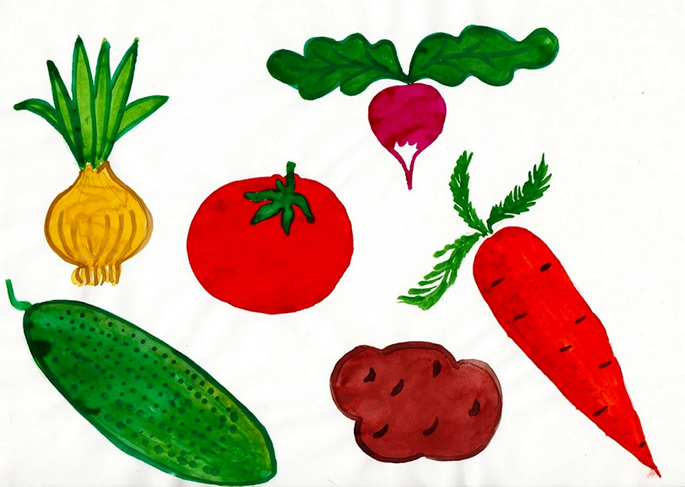 Рисование овощи