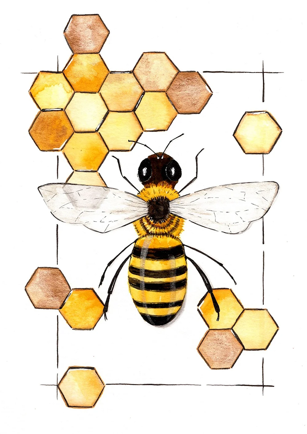 Рисование пчелки