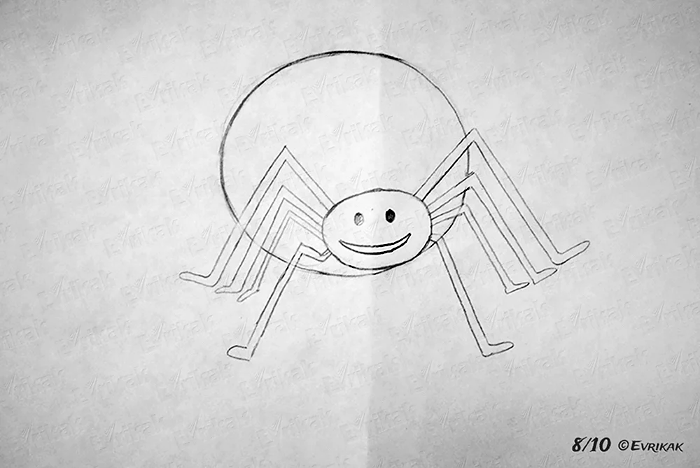 Рисование по шагам паук