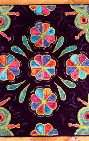 Рисование разноцветный коврик