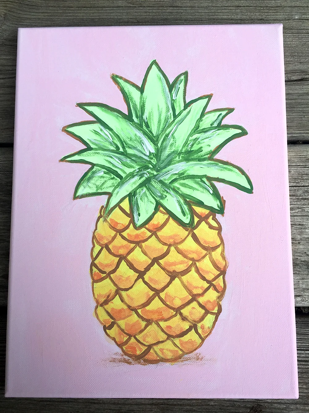 Рисование в средней группе ананас
