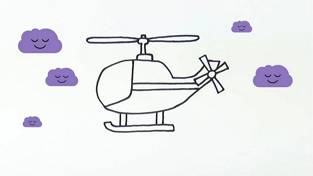 Рисование вертолет в старшей группе