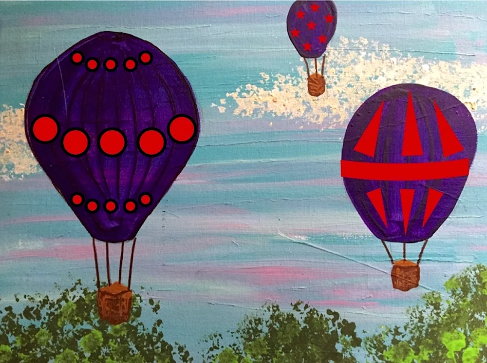 Рисование воздушные шары