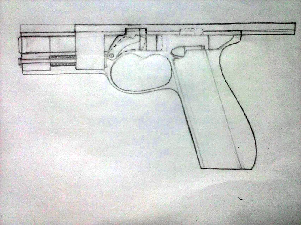 Рисовать оружие поэтапно