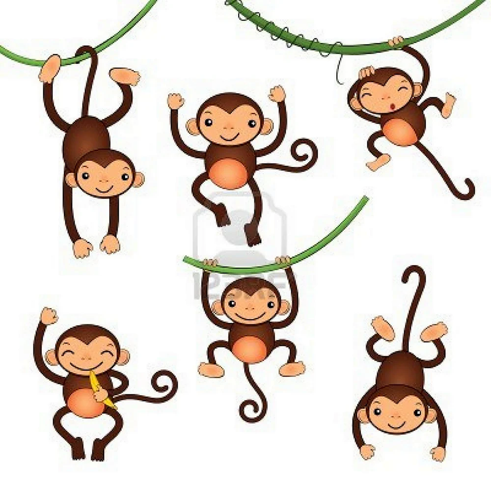 Рисуем обезьяну с детьми
