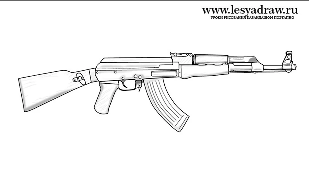Рисунки для срисовки оружие