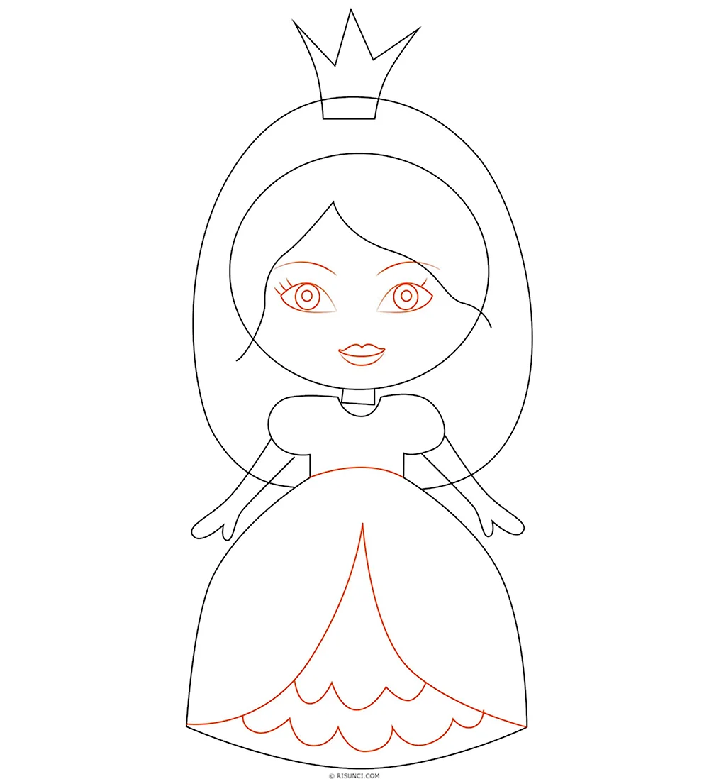Рисунки для срисовки принцессы