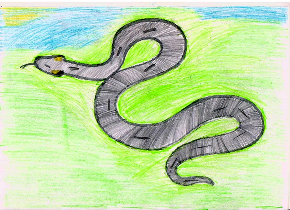 Рисунки для срисовки змея