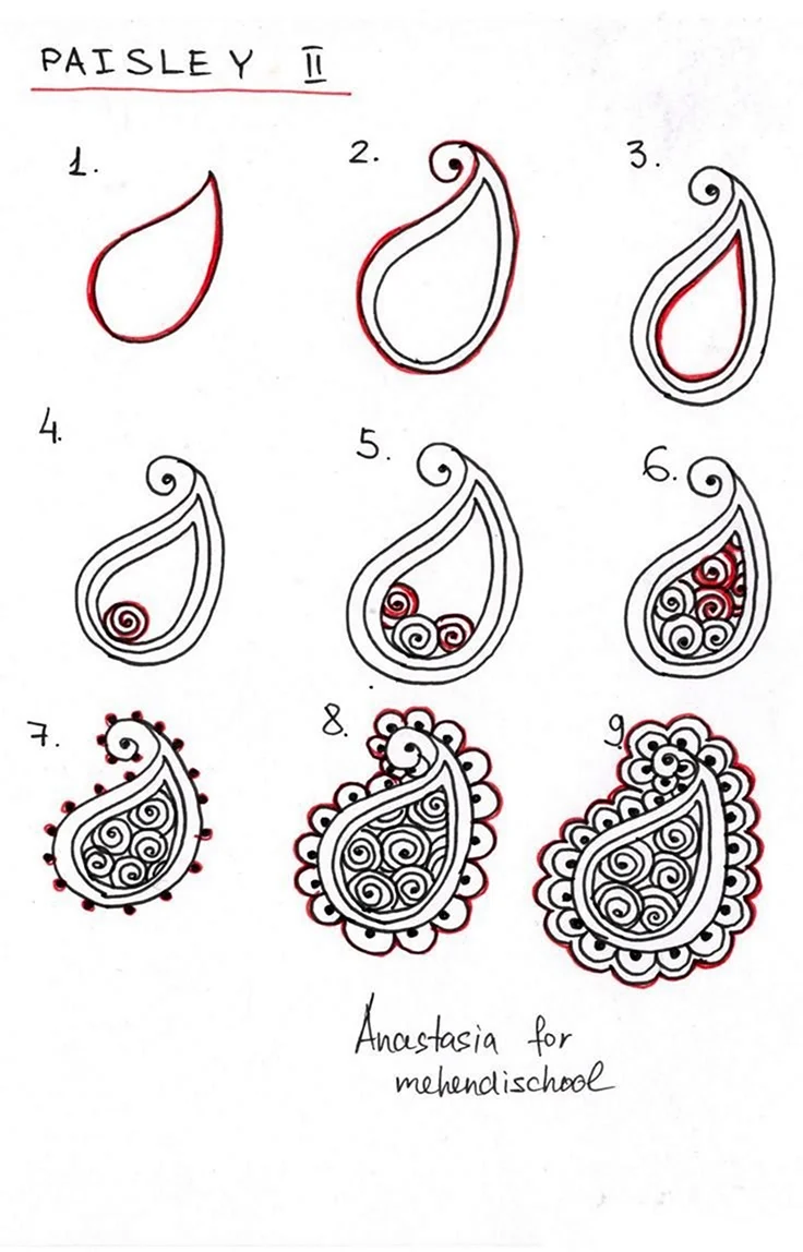 Рисунки мехенди для начинающих пошагово