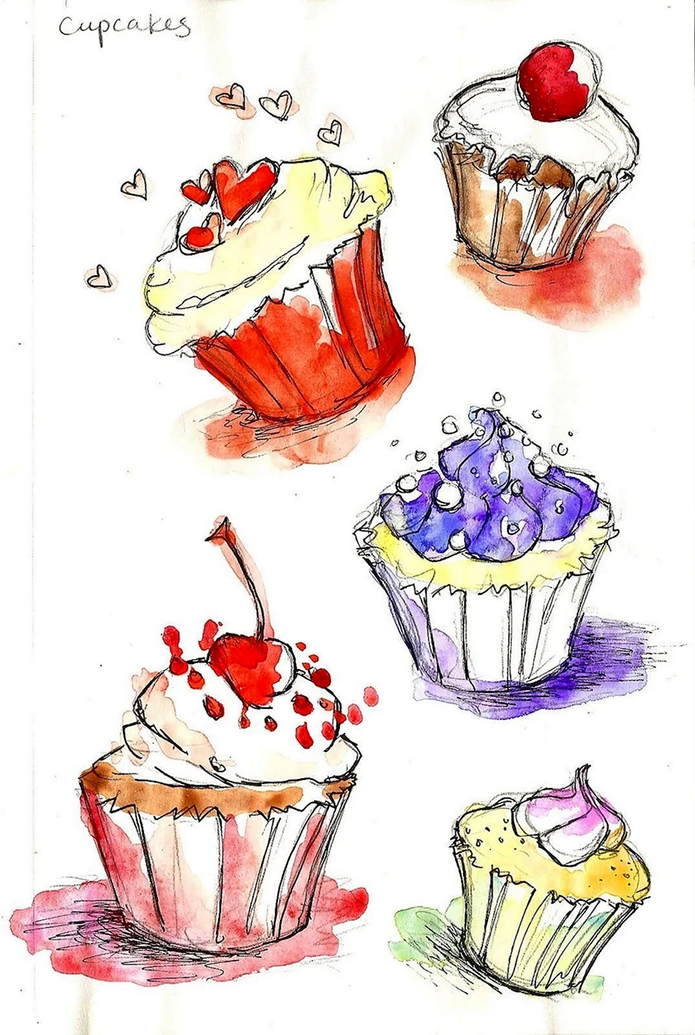 Рисунки сладостей карандашом